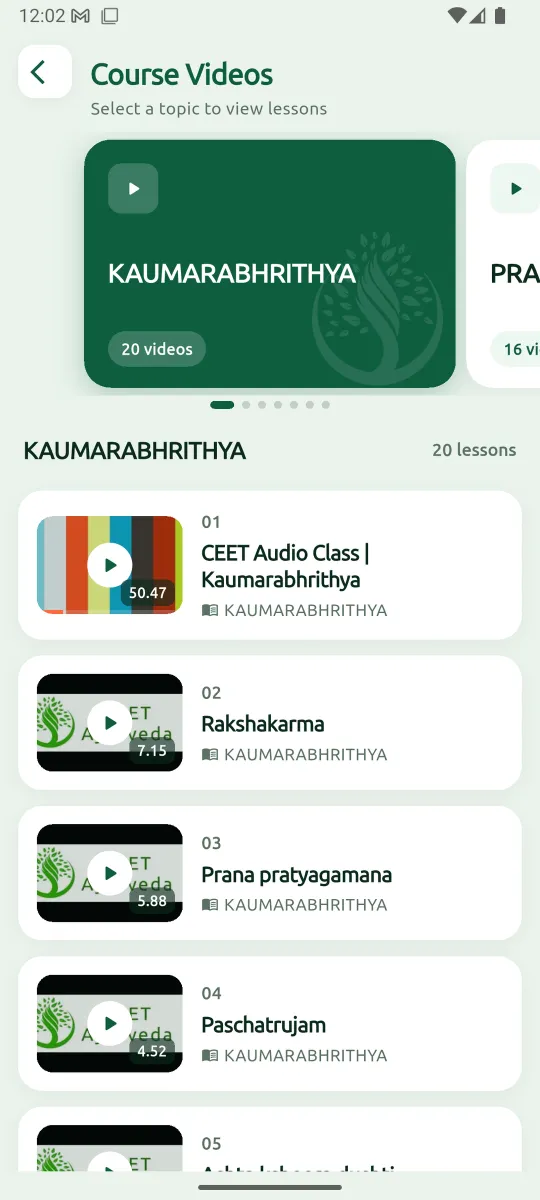 Course videos