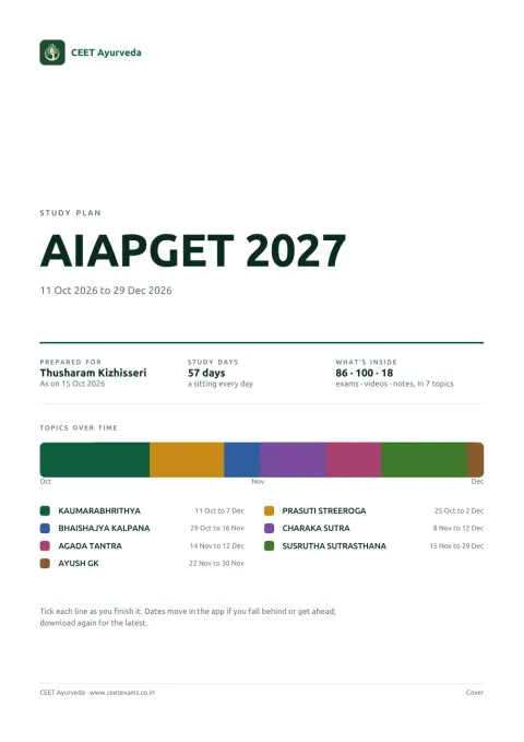 Study plan PDF cover